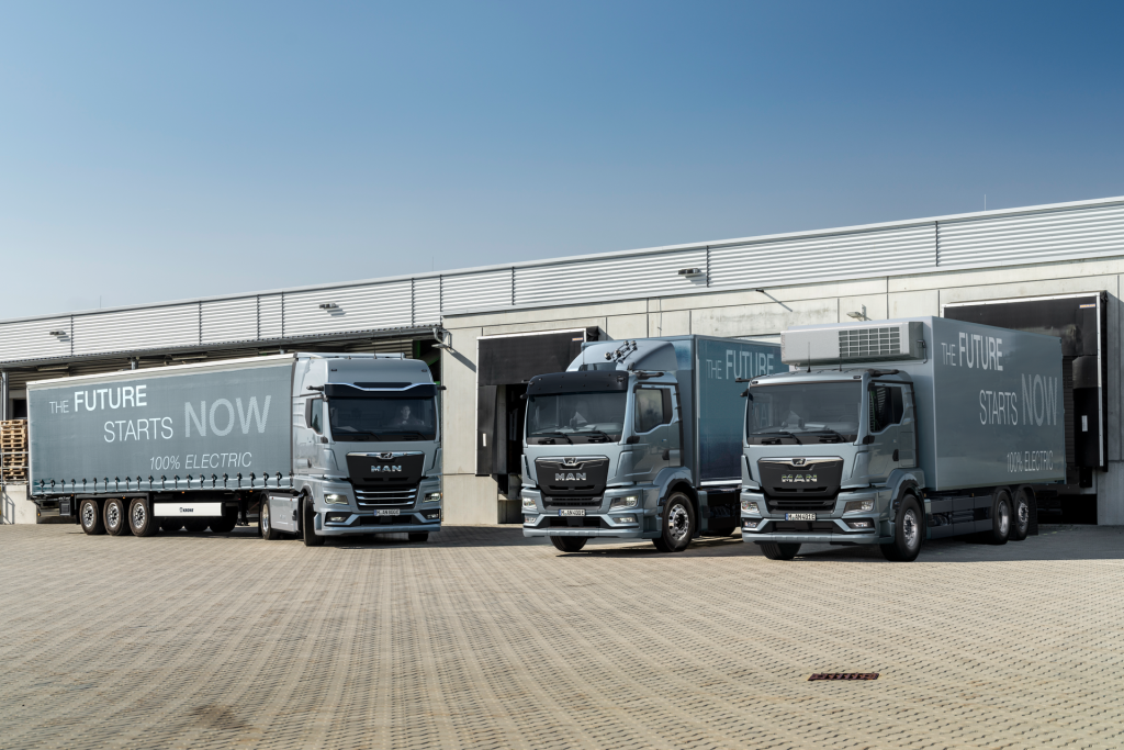 Gamme électrique MAN poids lourds, eTGX et eTGS. Aides électriques.