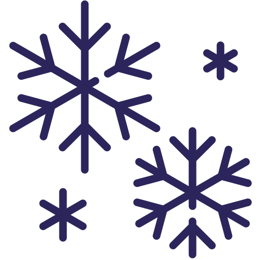 Pictogramme flocons de neige bleu foncé