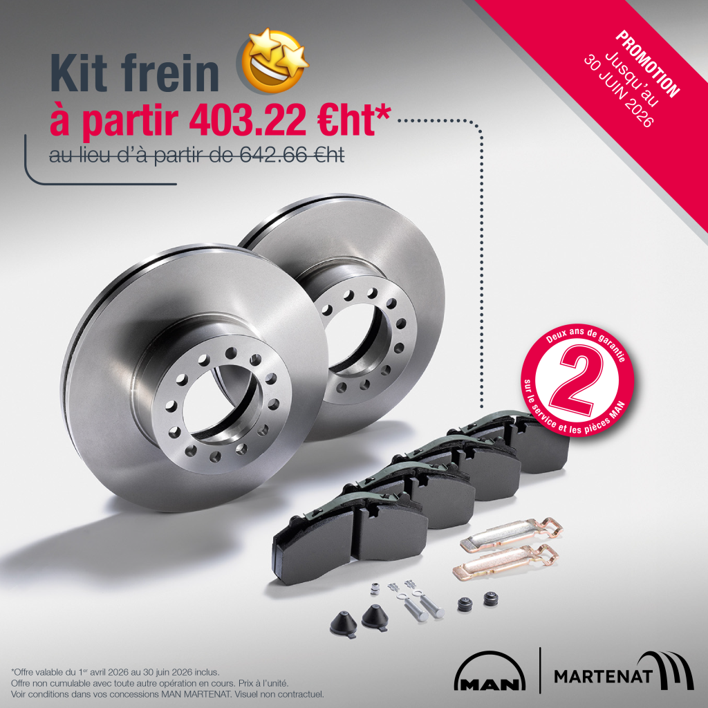 Promotion kit frein MAN à partir de 403.22 € ht au lieu d'à partir de 642.66 €ht