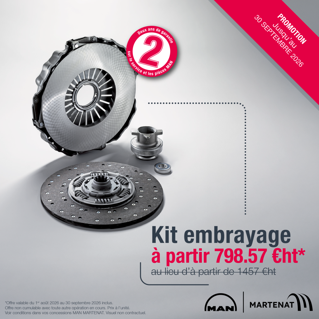 Kit embrayage MAN en promotion, campagne été 2026