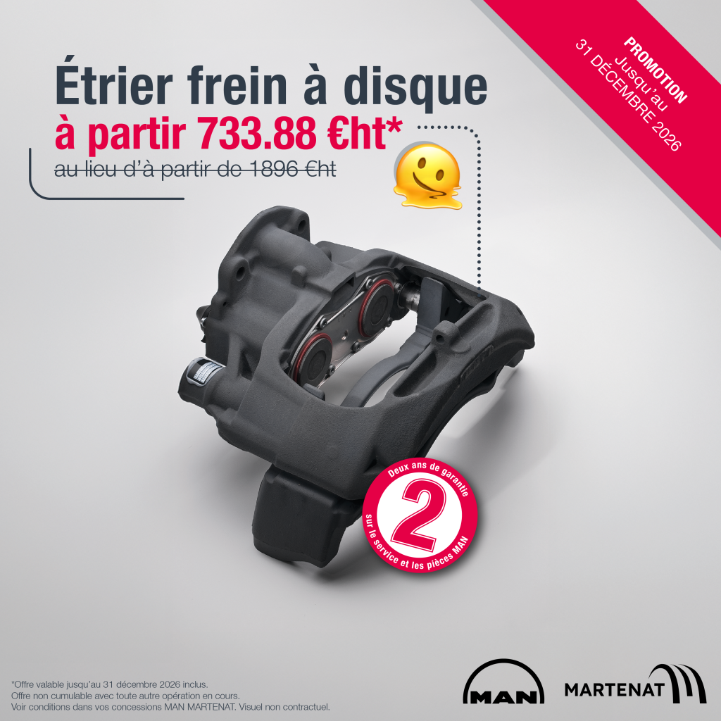 Promotion étrier frein à disque MAN à partir de 733.88 € ht au lieu d'à partir de 1896 €ht