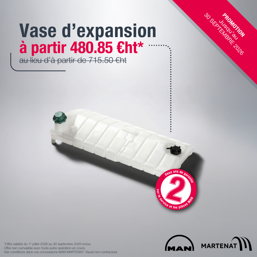 Vase d'expansion MAN en promotion, campagne refroidissement 2026