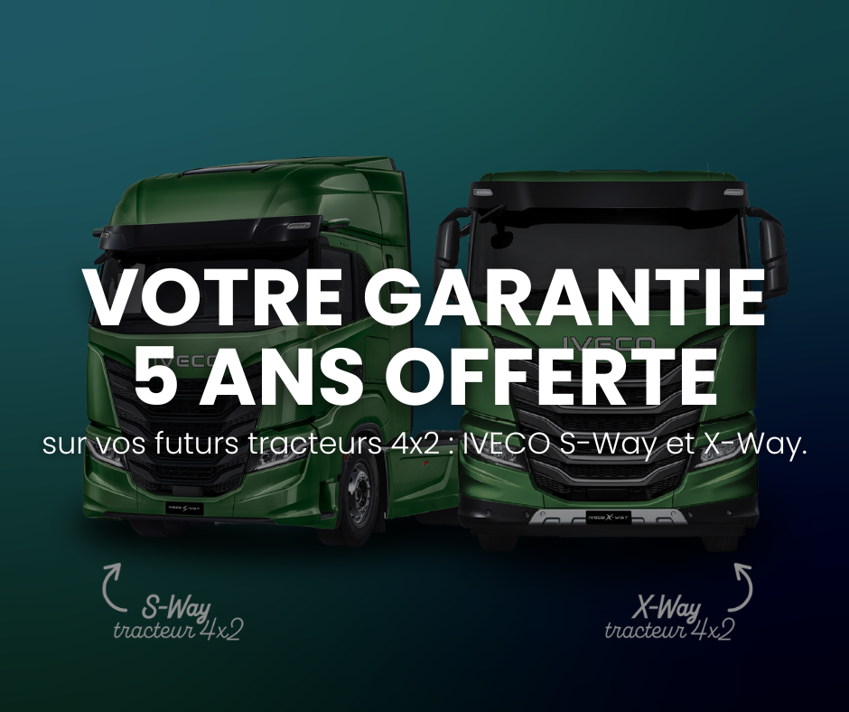 5ans de garantie offertes pour les tracteurs SWAY et XWAY en configuration 4x2