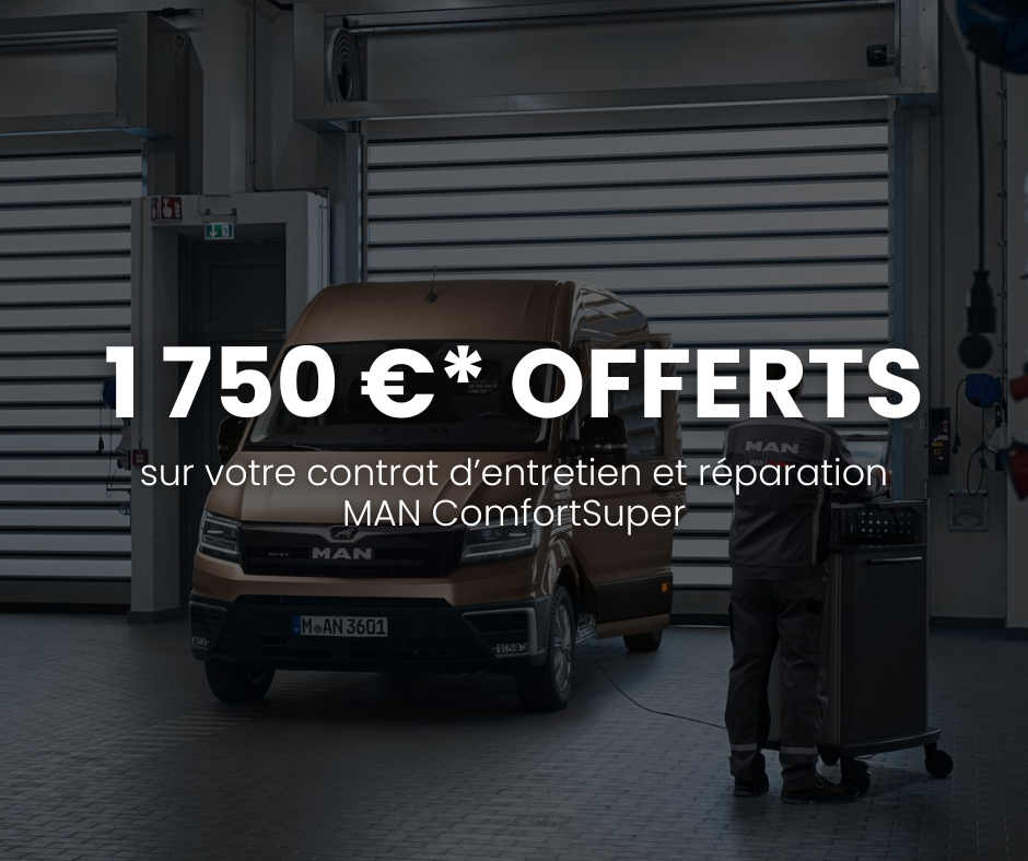1700€ offert sur votre contrat s'entretien et réparation MAN ComfortSuper